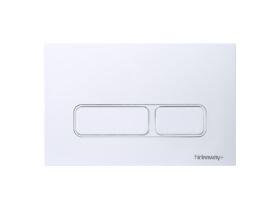 Hideaway+ Rectangle Button / Plate Inwall ABS Gloss White