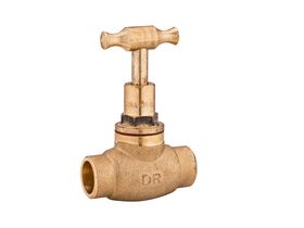 Hero - Dura Stop Tap Capillary T-Head Rough Brass 20mm Lead Free