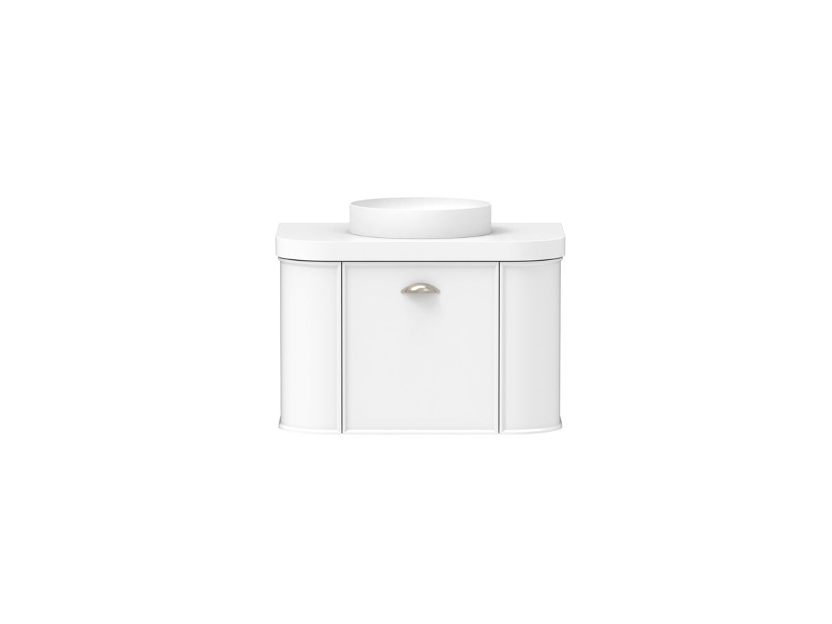 Kado Era 50mm Durasein Statement Top Double Curve All Drawer 750mm Wall Hung Vanity with Center Basin