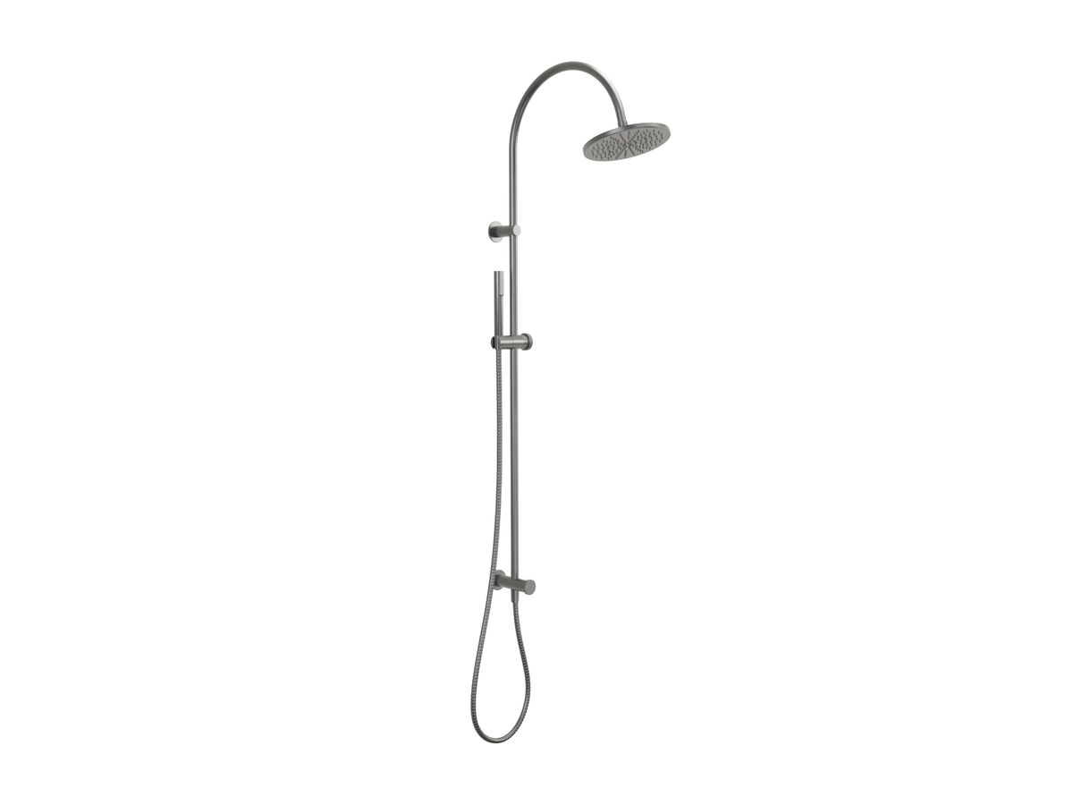 Hero - Faucet Strommen Vara Disc Twin Rail Shower Brushed Graphite (3 Star)