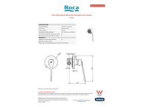 Specification Sheet - Roca Atlas Shower Mixer with Extended Lever Chrome