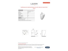 Specification Sheet - LAUFEN Alessi One Wall Basin/Pedestal Only 520 x 530mm No Taphole White
