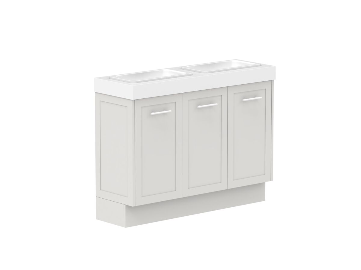Supporting Image - Kado Lux Ensuite All Door 1200mm Floor Mount Double Basin 90mm Top