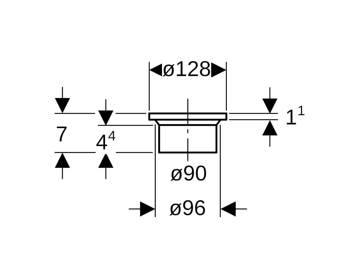 Geberit Flange Adaptor 90mm