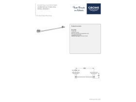 Technical Guide - GROHE Essentials Accessories Single Towel Rail 600mm Chrome
