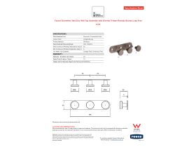 Specification Sheet - Faucet Strommen Vara Disc Wall Top Assembly with Diverter Trimset Armada Bronze Lead Free