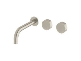 Sussex Pure Wall Bath Hostess System 200mm Right Hand with Diamond Textured Handles PVD Brushed Nickel