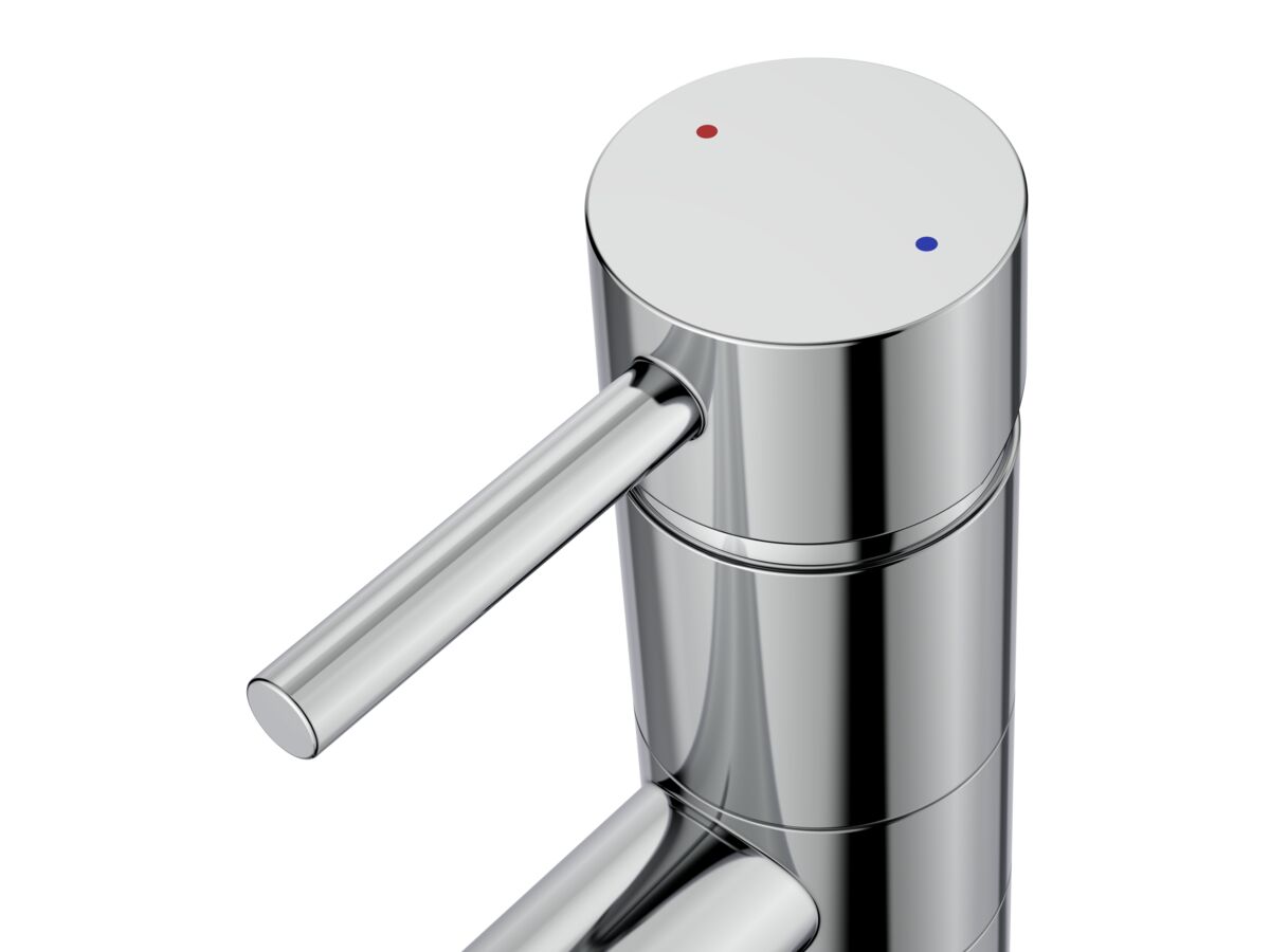 Supporting Image - Posh Bristol Pin Swivel Basin Mixer Tap Chrome (5 Star) Lead Free - Handle