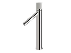 Sussex Pure Extended Basin Mixer Tap with Linear Textured Handle Chrome (6 Star)