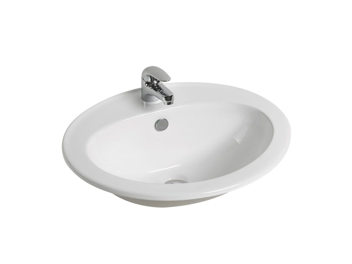 Base Vanity Basin with Overflow 1 Taphole 560 x 480mm White