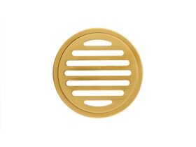 Mizu Drift Brass Trapscrew Grate Round 100mm Brushed Gold