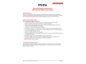 Installation Instructions - Mizu Drift Single Waterrail