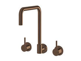 Hero - Sussex Scala Wall Sink Set Square LUX PVD Brushed Rare Bronze (3 Star)
