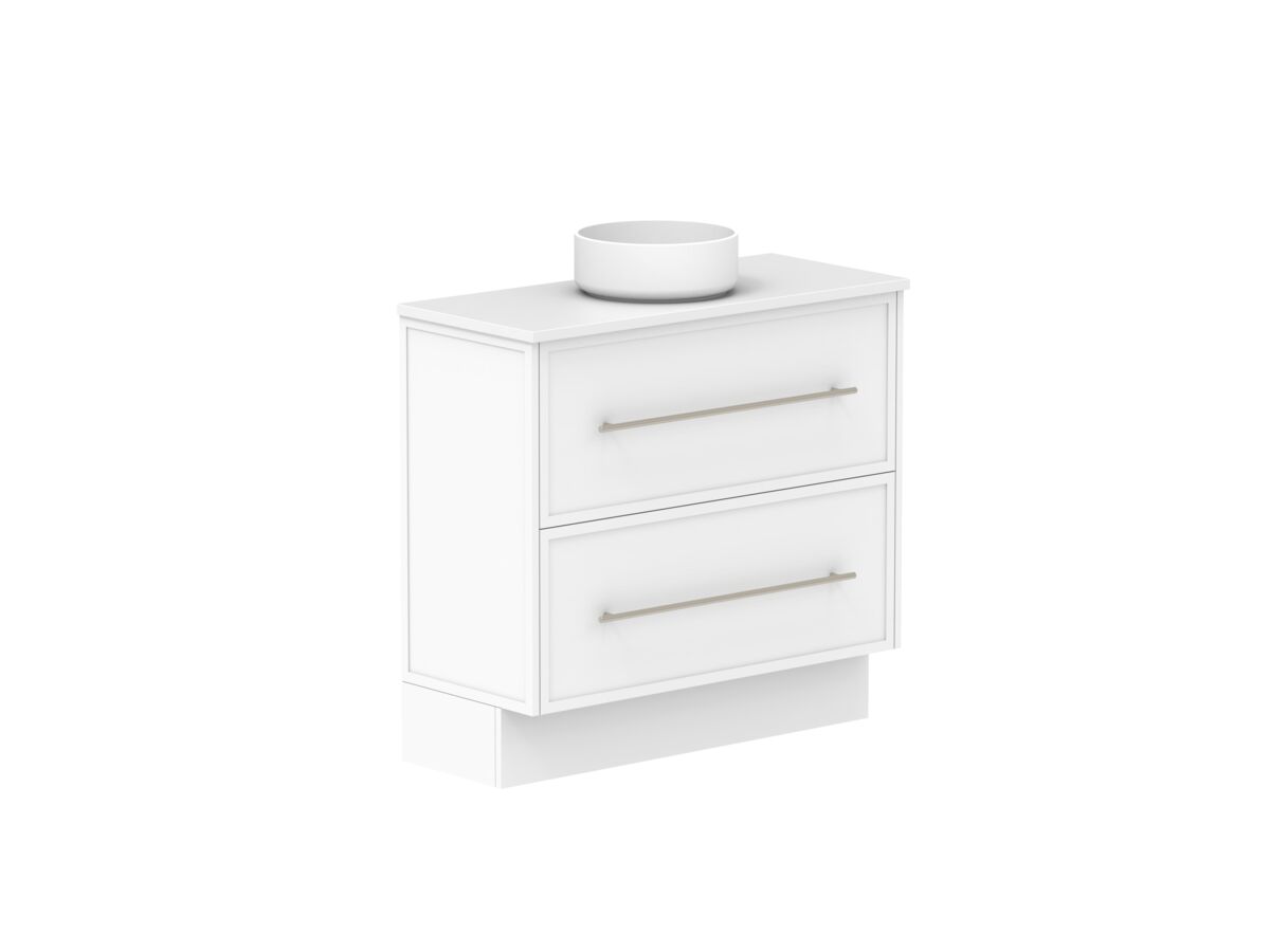 Supporting Image - Kado Lux Ensuite All Drawer Twin 900mm Floor Mount Centre Basin 20mm Top Shaker