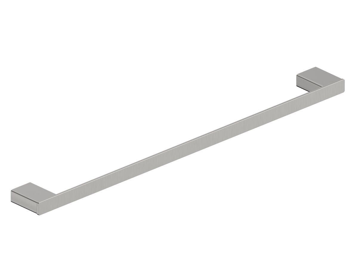 Hero - Mizu Bloc Single Towel Rail 600mm Brushed Nickel