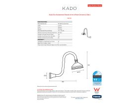 Specification Sheet - Kado Era Gooseneck Shower Arm & Rose Chrome (3 Star)