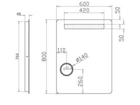 Milli Glance Mirror with 3x Magnification 600mm x 800mm