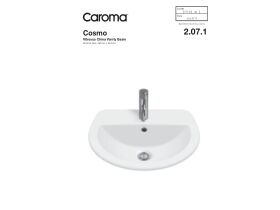 Technical Guide - Caroma Cosmo Vanity Basin 1 Taphole 500 x 440mm White