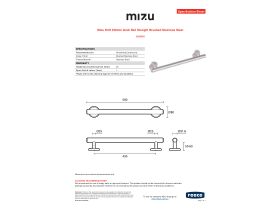 Specification Sheet - Mizu Drift 450mm Grab Rail Straight Brushed Stainless Steel
