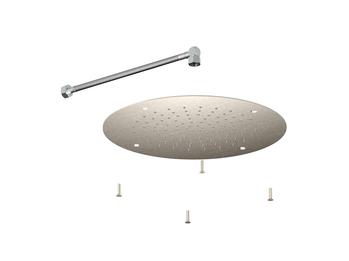 Supporting Image - Faucet Strommen Vara Ceiling Shower Flush Mounted Kit 380mm Brushed Nickel (3 Star)
