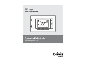 Installation Instructions - Brivis Heater Thermostat Programmable