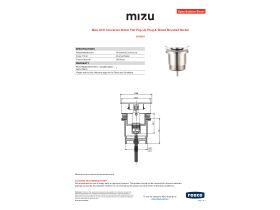 Specification Sheet - Mizu Drift Universal DN40 Flat Pop Up Plug & Waste Brushed Nickel