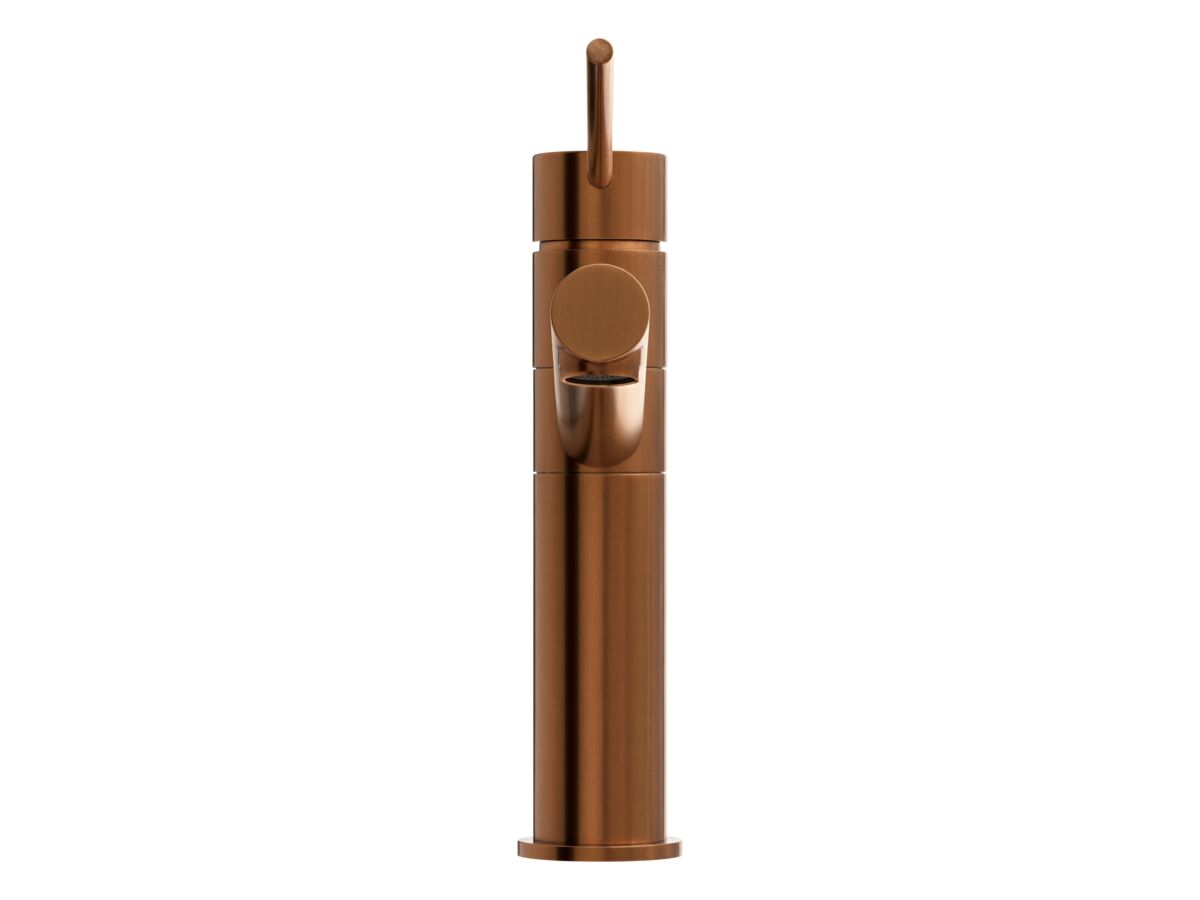 Supporting Image 2 - Mizu Drift Sink Mixer Extended Lever with Red & Blue Indicators Brushed Bronze (5 Star) Lead Free.png