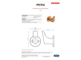 Specification Sheet - Mizu Silk Robe Hook Brushed Bronze