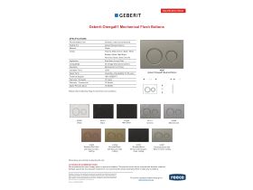 Specification Sheet - Geberit Omega01 Dual Flush Button