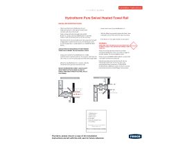 Installation Instructions - Hydrotherm Pure Swivel Heated Towel Rail