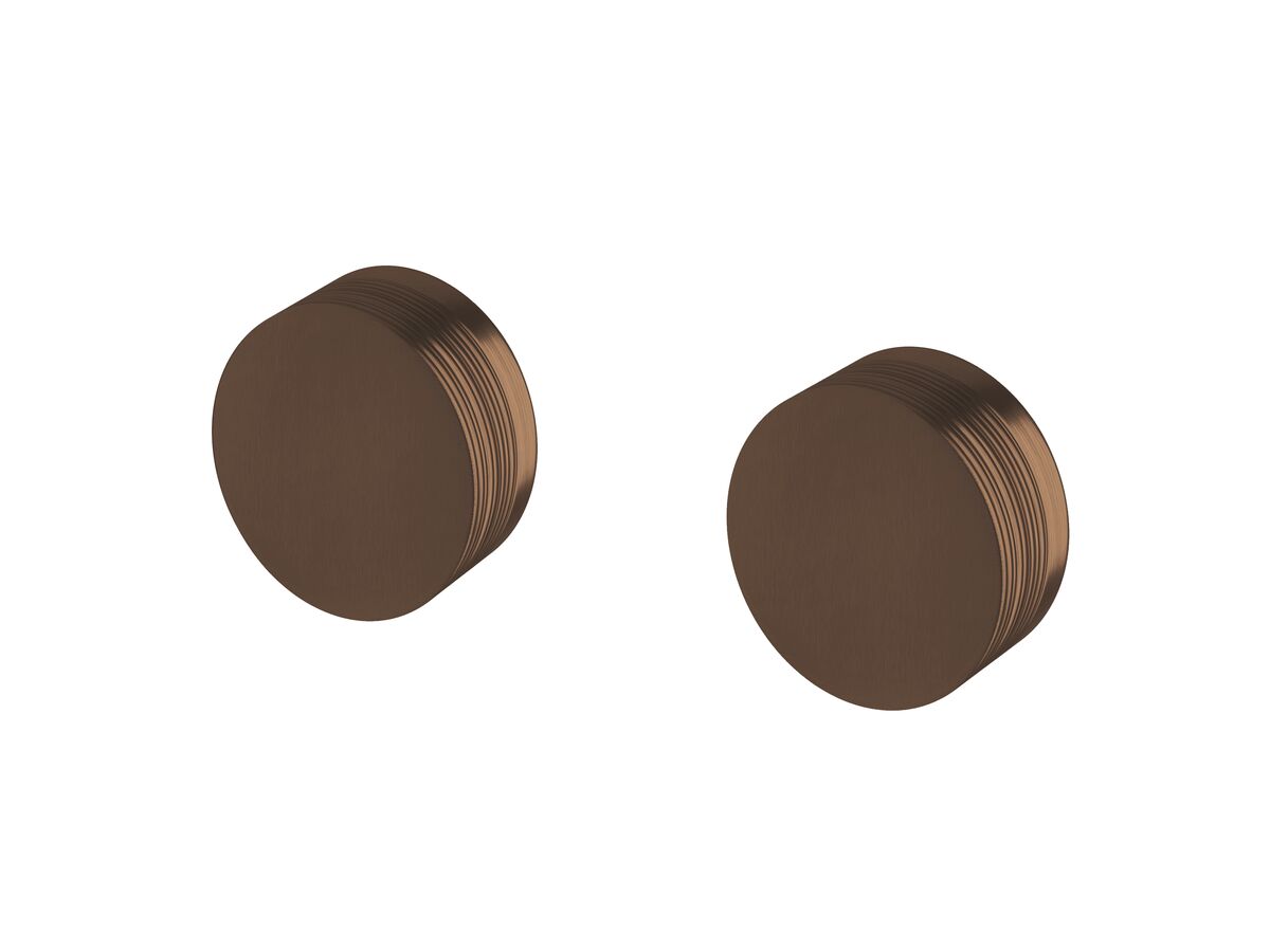 Sussex Pure Progressive Dual Mixer Tap System with Cirque Textured Handles PVD Brushed Bronze