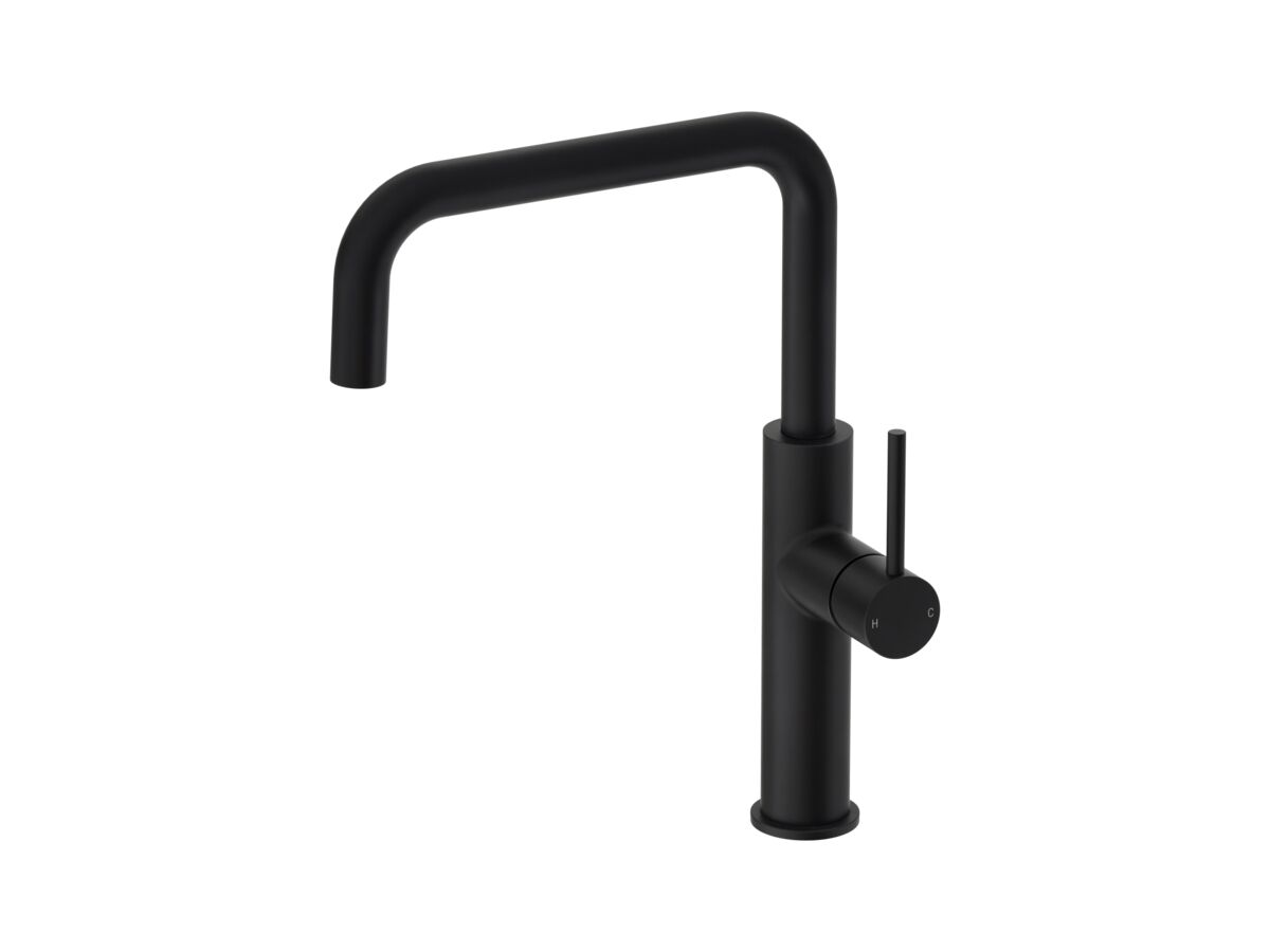 Hero - Mizu Drift Gooseneck Sink Mixer Tap Square Matte Black (5 Star)