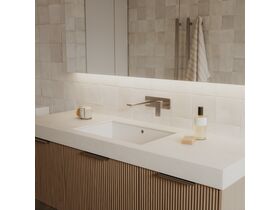Mizu Bloc Wall Basin Brushed Nickel