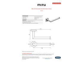 Specification Sheet - Mizu Drift Reversible Toilet Roll Holder Chrome