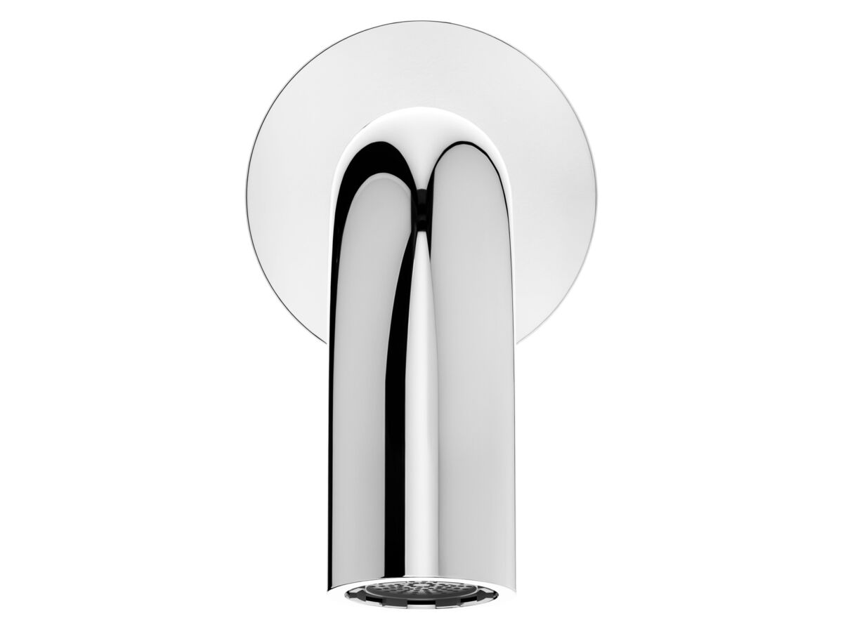 Supporting Image 2 - Mizu Drift Wall Basin/Bath Outlet Curve Spout 300mm Chrome (6 Star) Lead Free - Front
