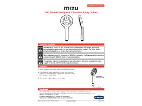 Installation Instructions - Mizu Drift Shower Handpiece Only (5 Star)