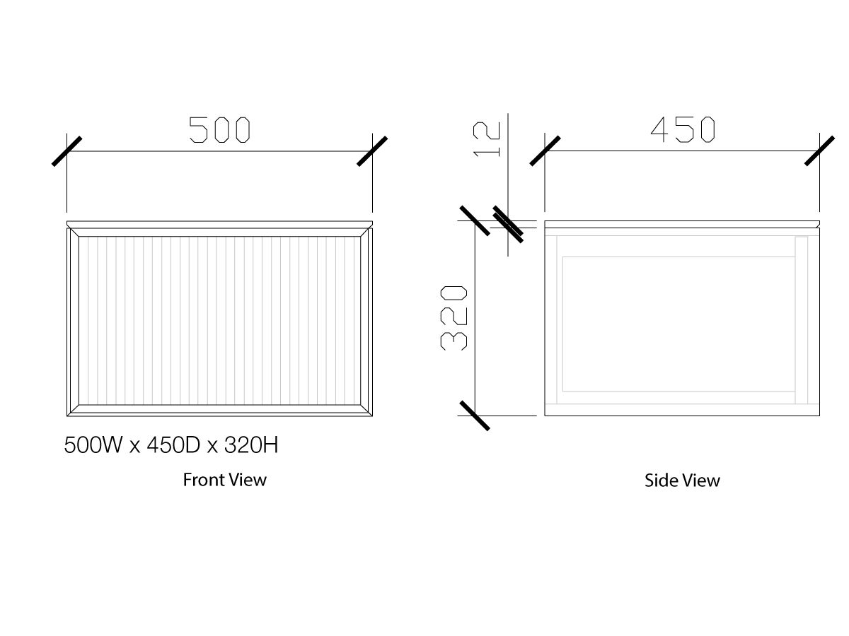 ISSY Halo II Vanity Unit with One Touch Latch Drawer 500widex450deepx320high