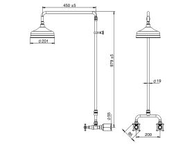 Milli Monument Edit Exposed Shower Set Cross Handles (3 Star)