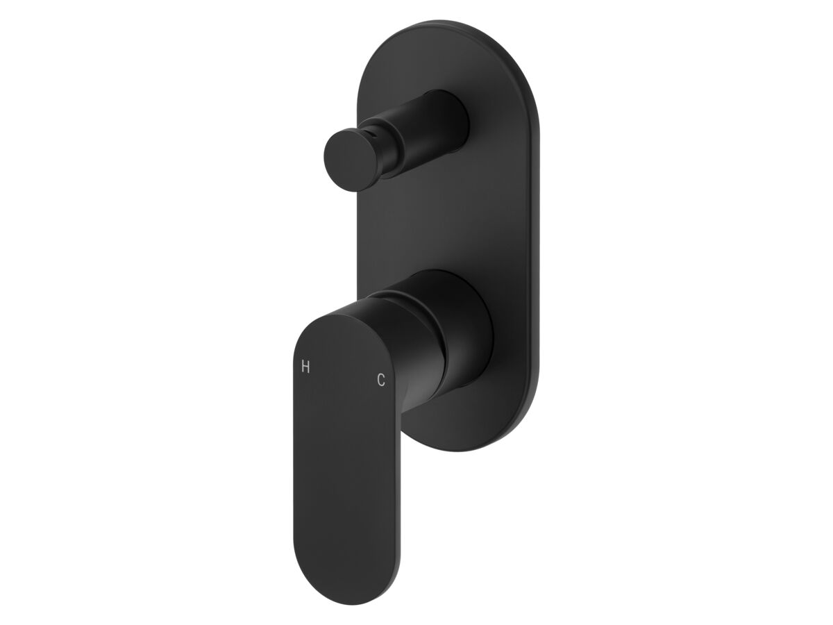 Mizu Soothe MK2 Shower Mixer With Diverter Trimset Matte Black