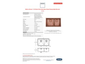 Specification Sheet - Memo Zenna 1 3/4 Bowl Sink Bronze