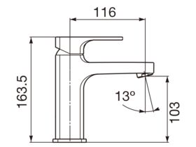 Roca Escuadra Basin Mixer Chrome (5 Star)