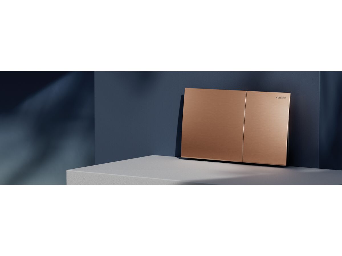 Geberit Sigma 70 Dual Flush Button Red Gold Easy Clean Coating