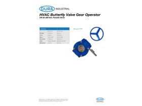 Technical Guide - Dura Industrial HVAC Butterfly Valve Gear Operator DN50-300