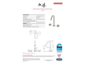 Specification Sheet - Milli Pure Basin Set PVD Brushed Nickel (5 Star)