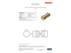Specification Sheet - Kado Lux Frameless Shower Screen Door Knob Brushed Brass