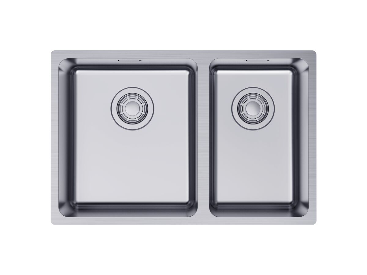 Hero - Memo Oscar Inset/Undermount 1 & 1/2 Bowl Sink Overflow No Taphole