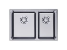 Hero - Memo Oscar Inset/Undermount 1 & 1/2 Bowl Sink Overflow No Taphole