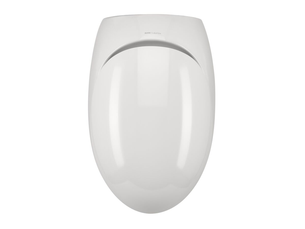 Supporting Image 3 - LAUFEN Alessi Rimless Wall Hung Pan with Soft Close Seat White (4 Star) - Top