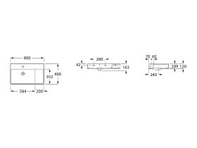 Inspira Wall Basin 800x490 White