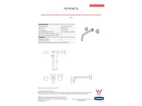 Specification Sheet - Sussex Pure Bath Set 250mm with Cirque Textured Handles PVD Brushed Nickel Lead Free